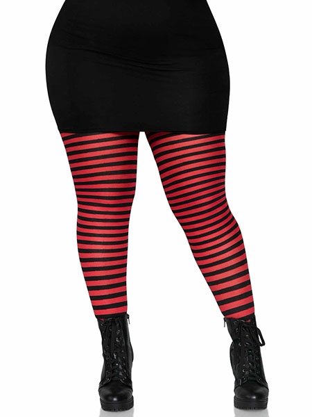 Plus Jada Striped Women's Tights