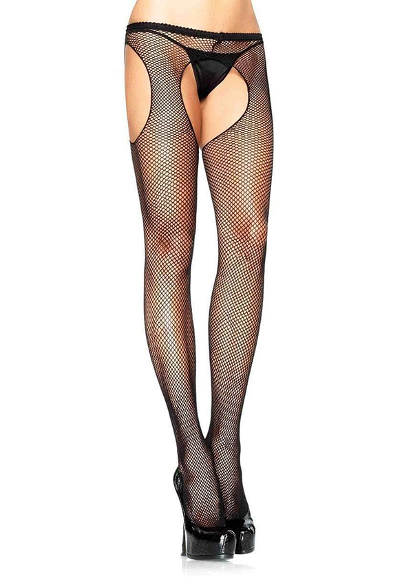 Harley Plus Fishnet Suspender Hose