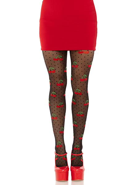 Cherry Pie Dotted Tights