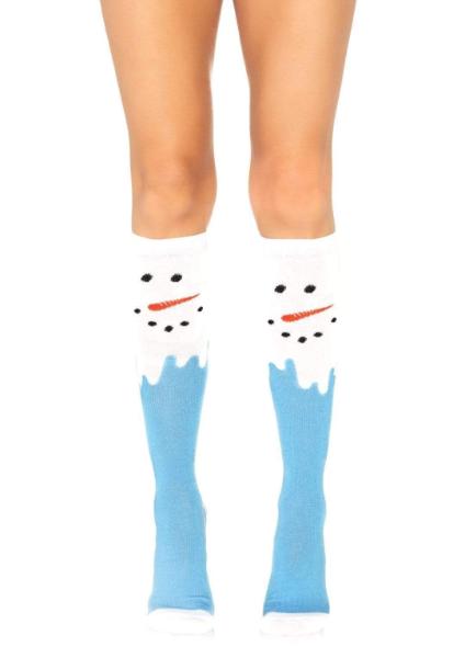 Snow Man Knee-High Socks