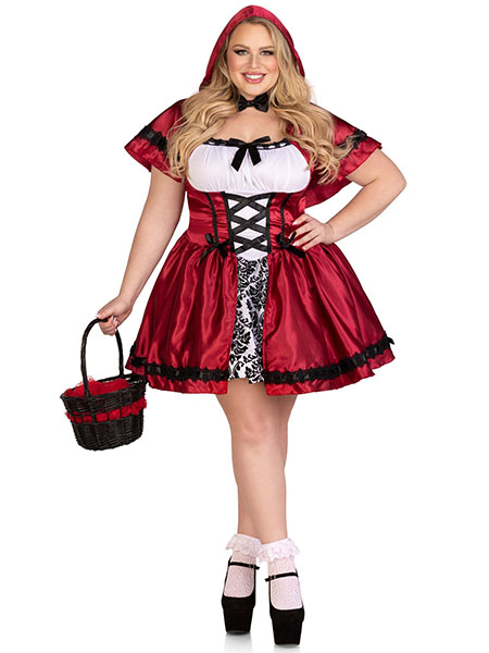 Plus Gothic Red Riding Hood Costume