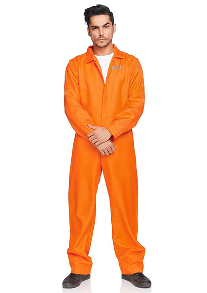 Men's Orange State Prison Jumpsuit Costume