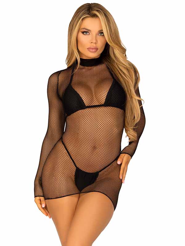 Anything But Basic Fishnet Dress