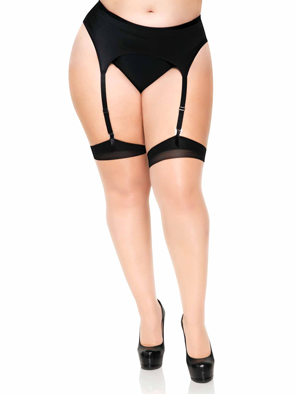 Plus Grace Cuban Contrast Heel Stockings